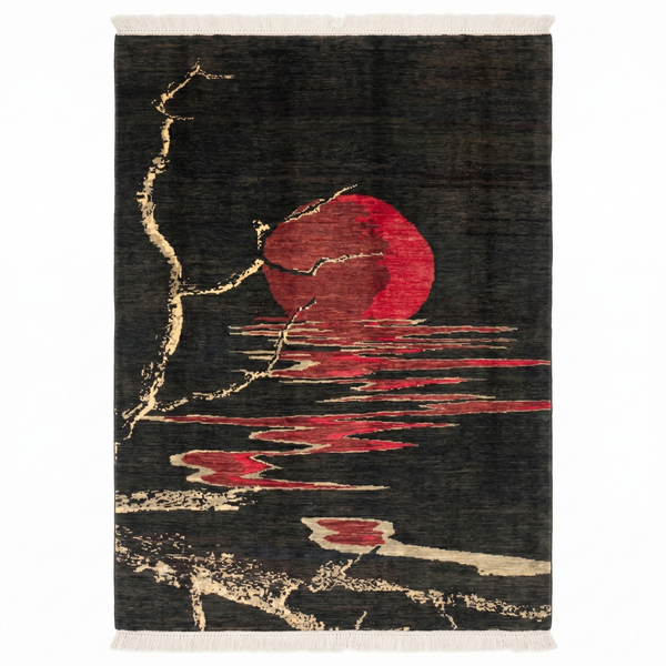 Hand knotted Chobi Pictorial Rug  197 CM x 152 CM SK#456