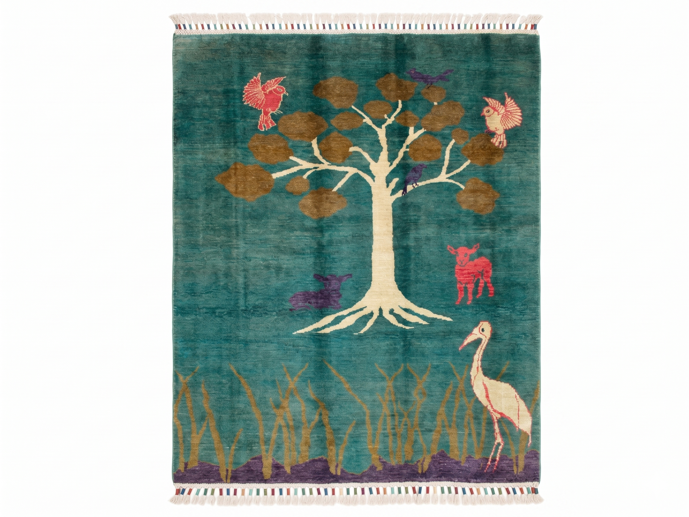 Hand knotted Chobi Pictorial Rug  199 CM x 151 CM SK#495