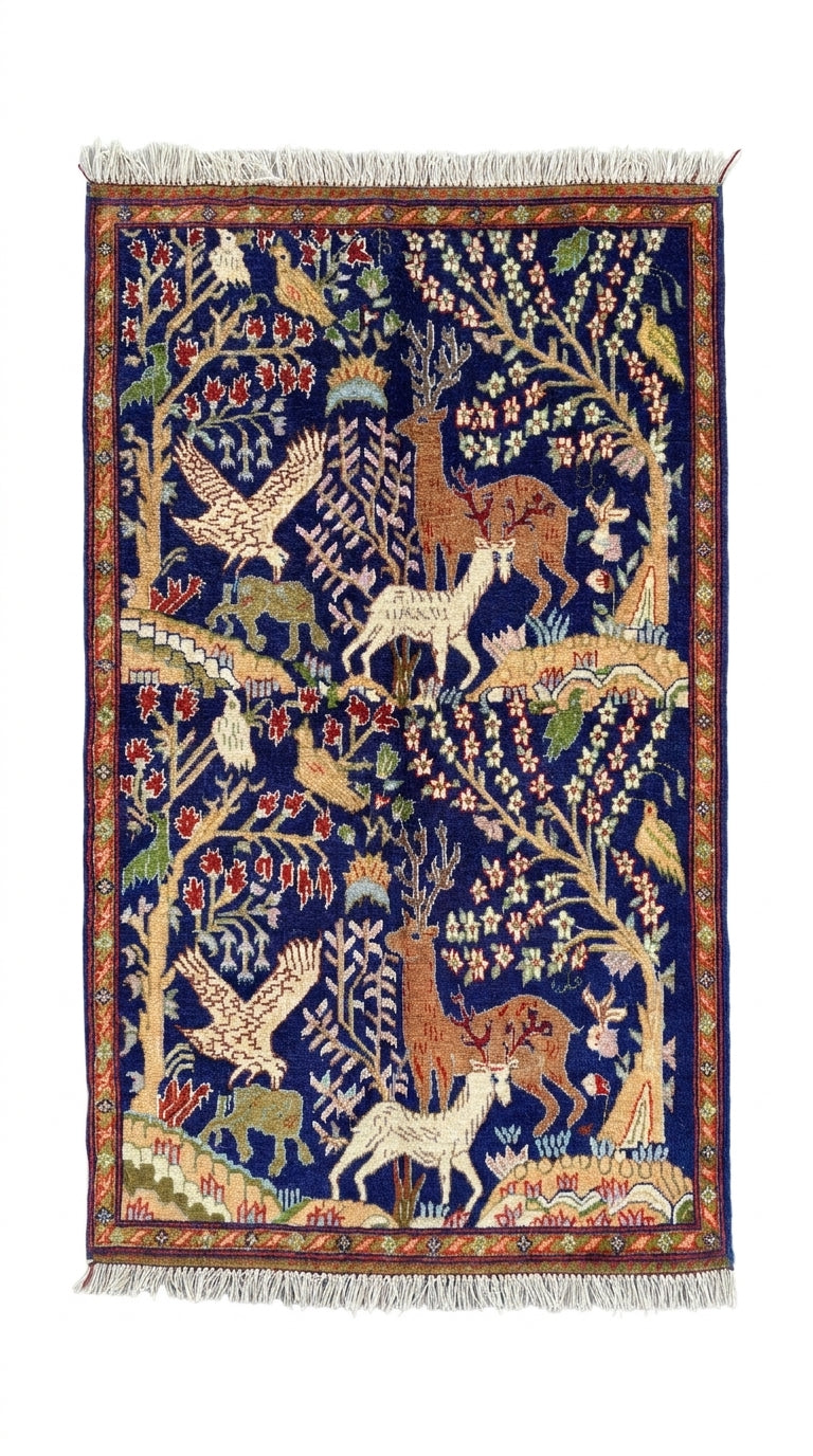 Handmade Traditional Afghan Pictorial Balochi Rug  147 CM x 93 CM SK#1478