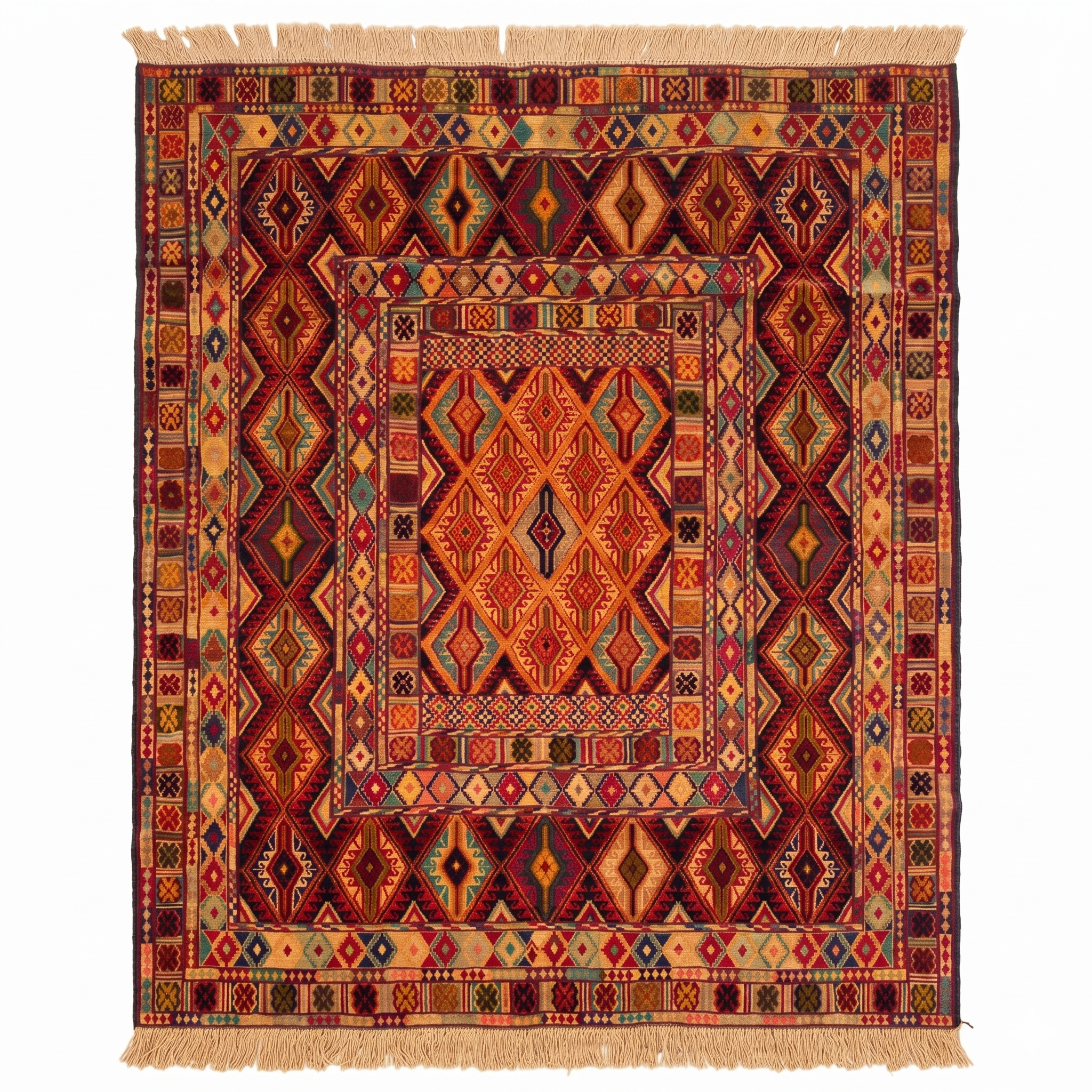 Handmade Fine Quality Meshwani Rug 195 CM x 150 CM  SS#108