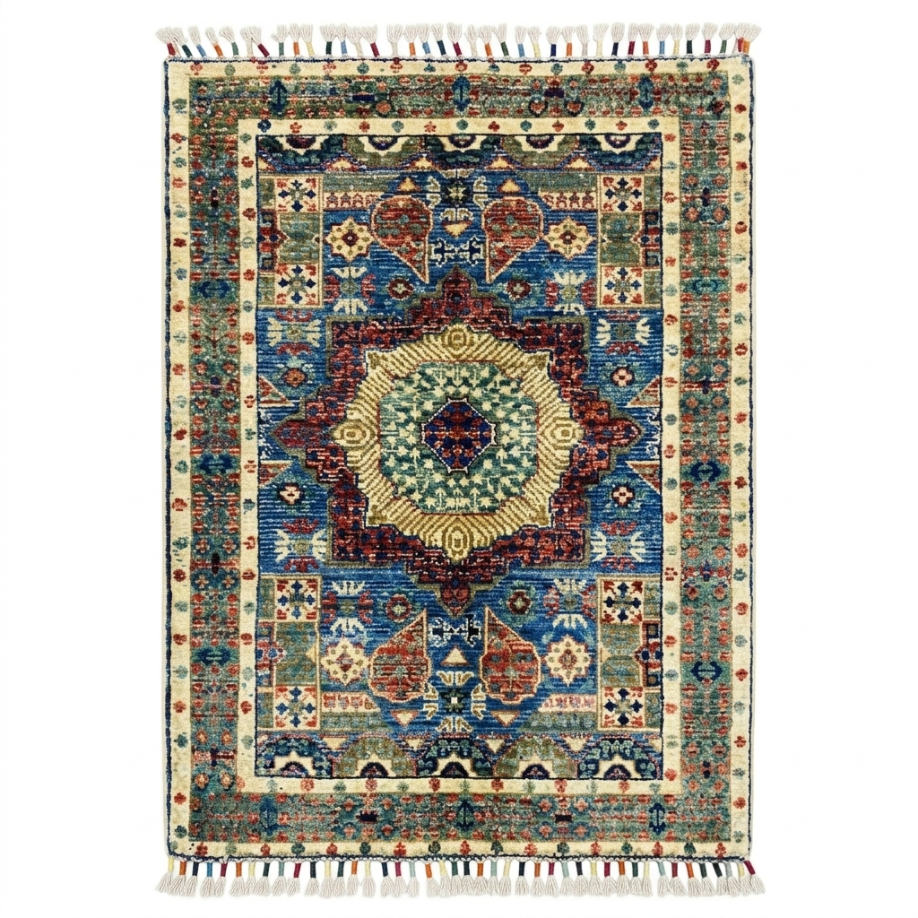 Handmade Chobi Wool Rug   125 CM x 80 CM  SS#53
