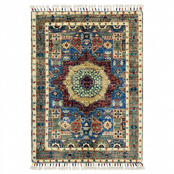 Handmade Chobi Wool Rug   125 CM x 80 CM  SS#53