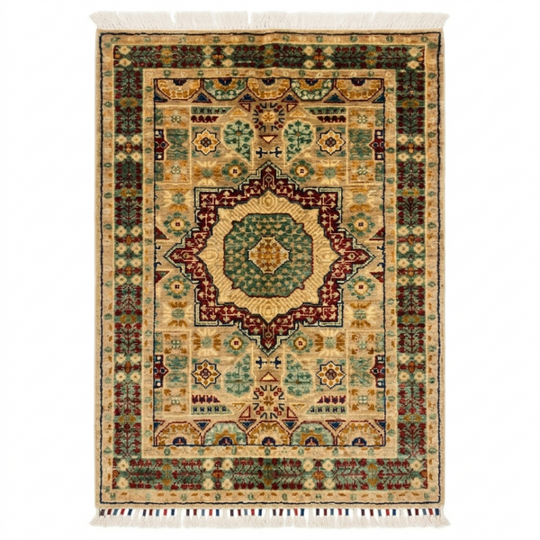 Handmade Chobi Wool Rug   125 CM x 80 CM  SS#54