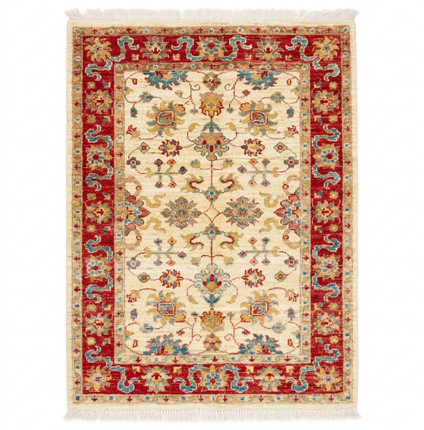Handmade Chobi Wool Rug   125 CM x 82 CM SS#55