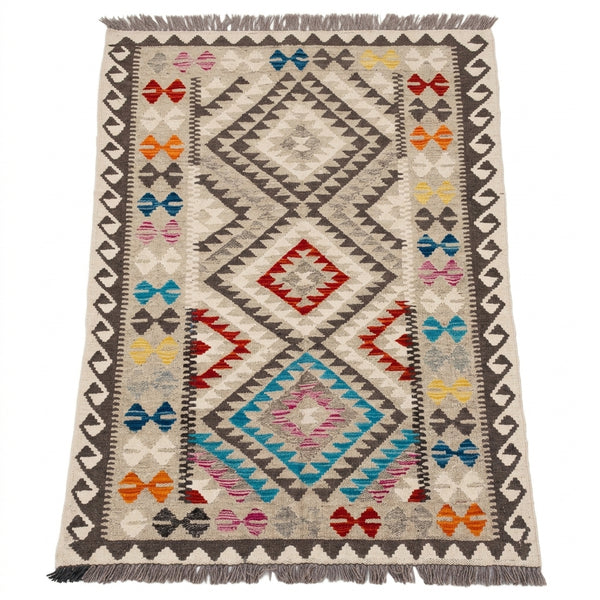 Handmade Afghan Chobi Kilim Rug 143 CM x 99 CM  SS # 03
