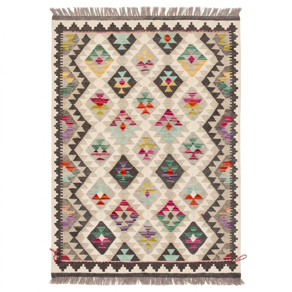 Handmade Afghan Chobi Kilim Rug 152 CM x 102 CM  SS # 06