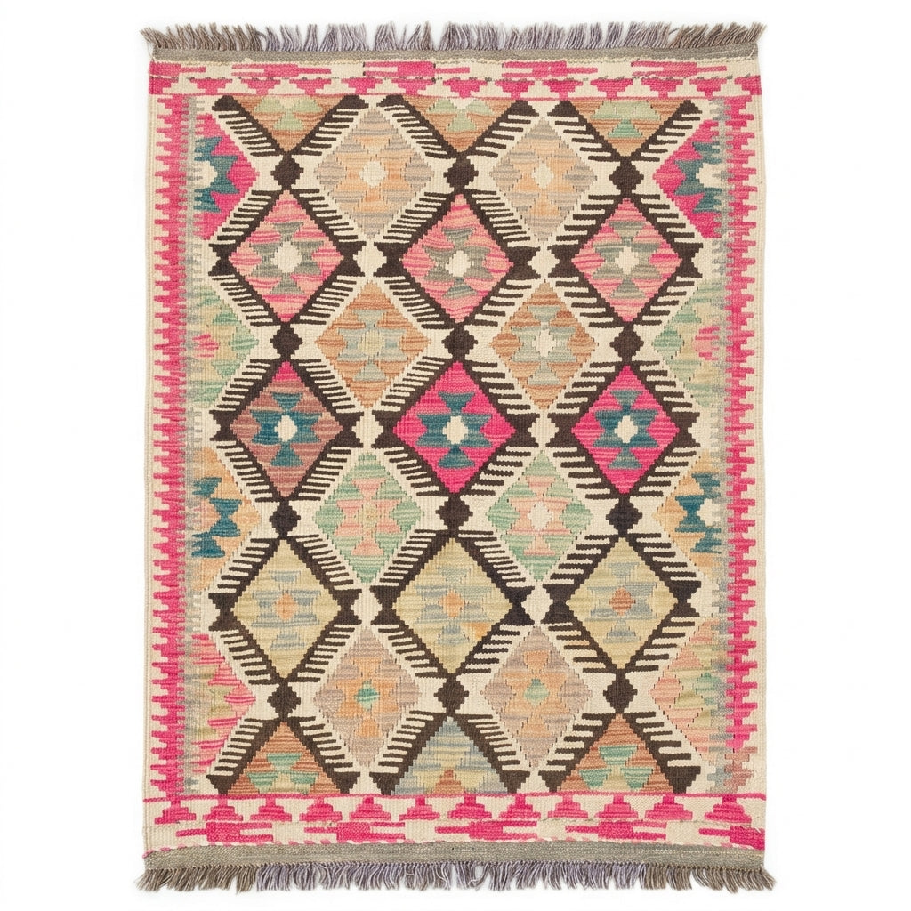 Handmade Afghan Chobi Kilim Rug 146 CM x 95 CM SS # 104