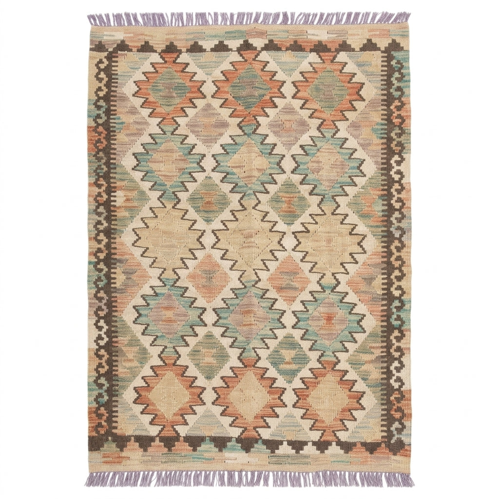 Handmade Afghan Chobi Kilim Rug 144 CM x  106 CM  SS # 119