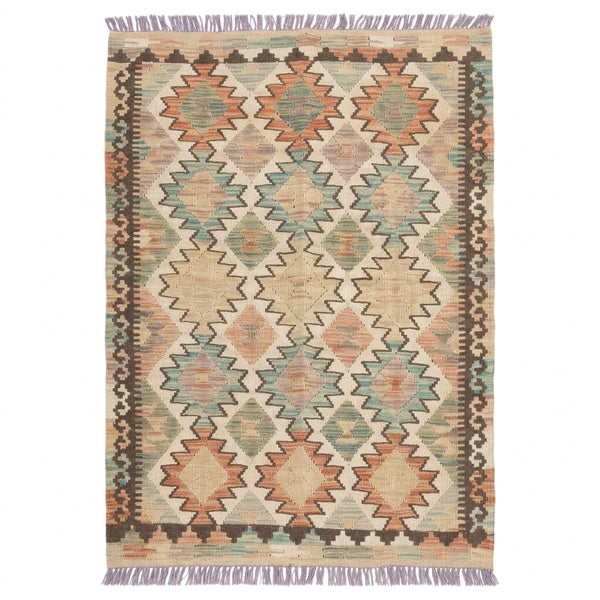 Handmade Afghan Chobi Kilim Rug 144 CM x  106 CM  SS # 119