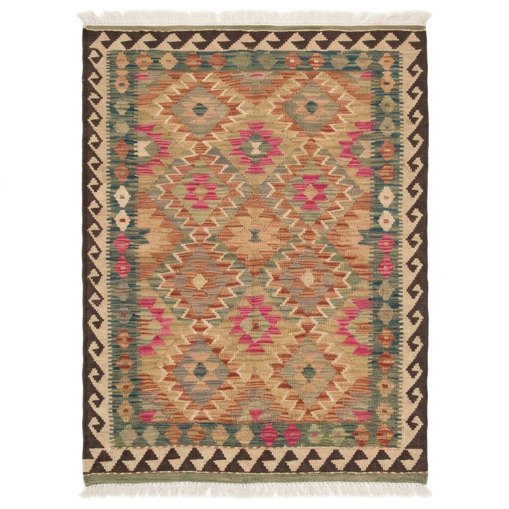 Handmade Afghan Chobi Kilim Rug 162  CM x  96 CM SS # 121