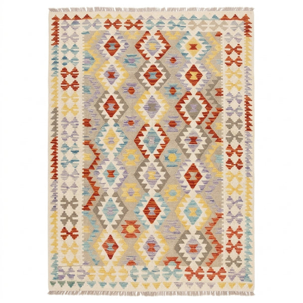 Handmade Afghan Chobi Kilim Rug 195  CM x  147 CM SS # 126