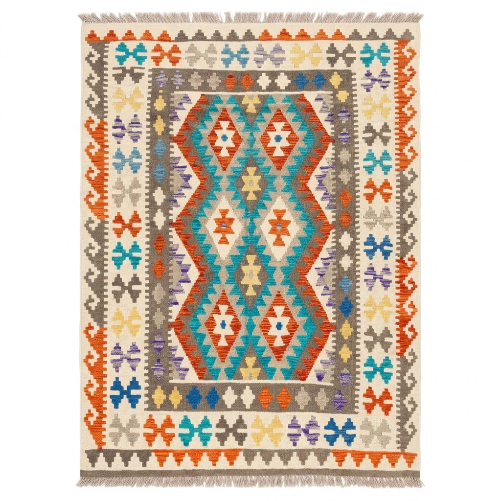 Handmade Afghan Chobi Kilim Rug 210  CM x  152 CM  SS # 127