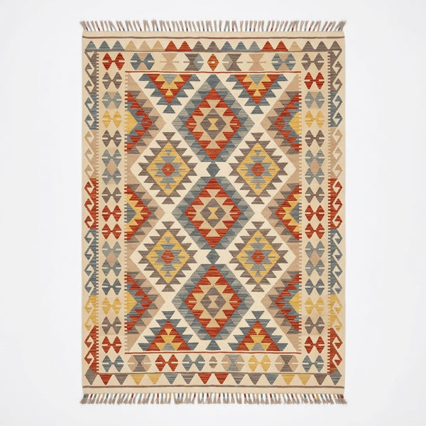 Handmade Afghan Chobi Kilim Rug 195  CM x  153 CM  SS # 131