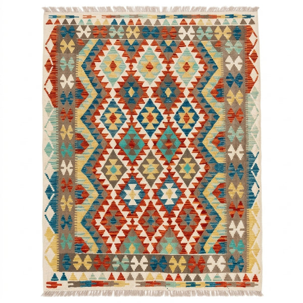 Handmade Afghan Chobi Kilim Rug 202  CM x  153 CM  SS # 133
