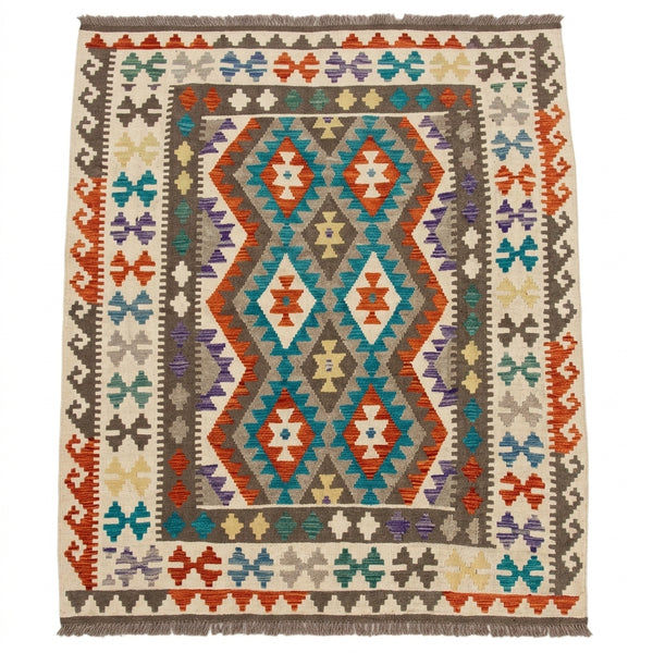 Handmade Afghan Chobi Kilim Rug 200 CM x  152 CM  SS # 135