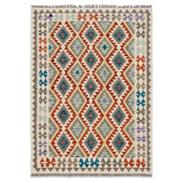 Handmade Afghan Chobi Kilim Rug 193 CM x  150 CM  SS # 136