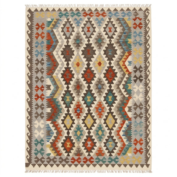 Handmade Afghan Chobi Kilim Rug 195 CM x  148 CM  SS # 137