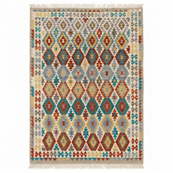 Handmade Afghan Chobi Kilim Rug 282 CM x  203 CM  SS # 142