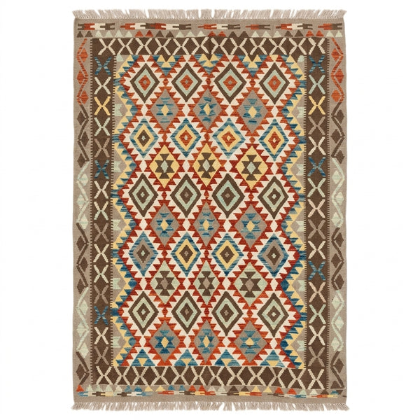 Handmade Afghan Chobi Kilim Rug 251 CM x  172 CM SS # 144