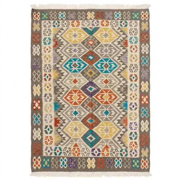 Handmade Afghan Chobi Kilim Rug 240 CM x  179 CM  SS # 145