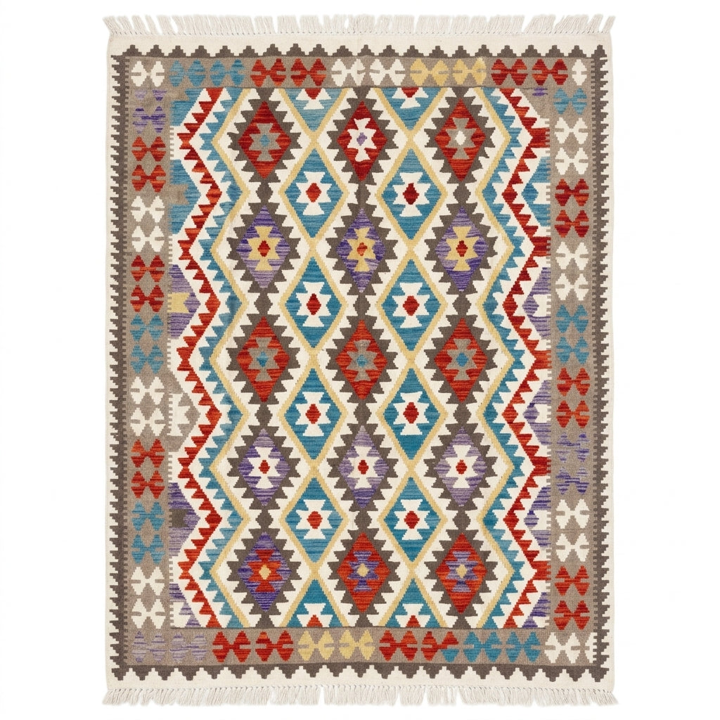 Handmade Afghan Chobi Kilim Rug 289 CM x  198 CM SS # 148