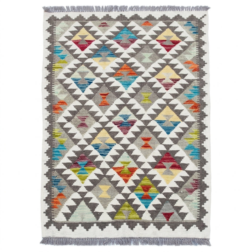 Handmade Afghan Chobi Kilim Rug 144 CM x 99 CM SS # 14