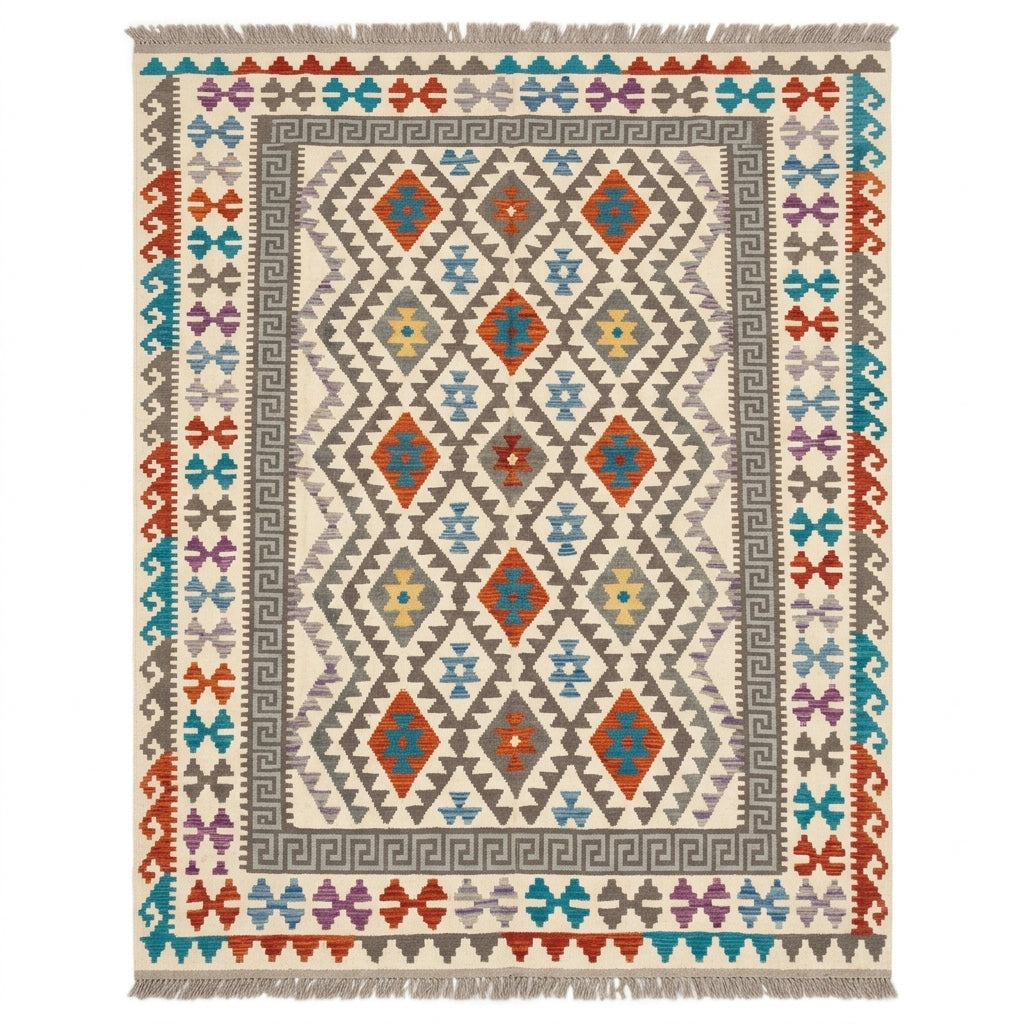 Handmade Afghan Chobi Kilim Rug 293 CM x  197 CM  SS # 153