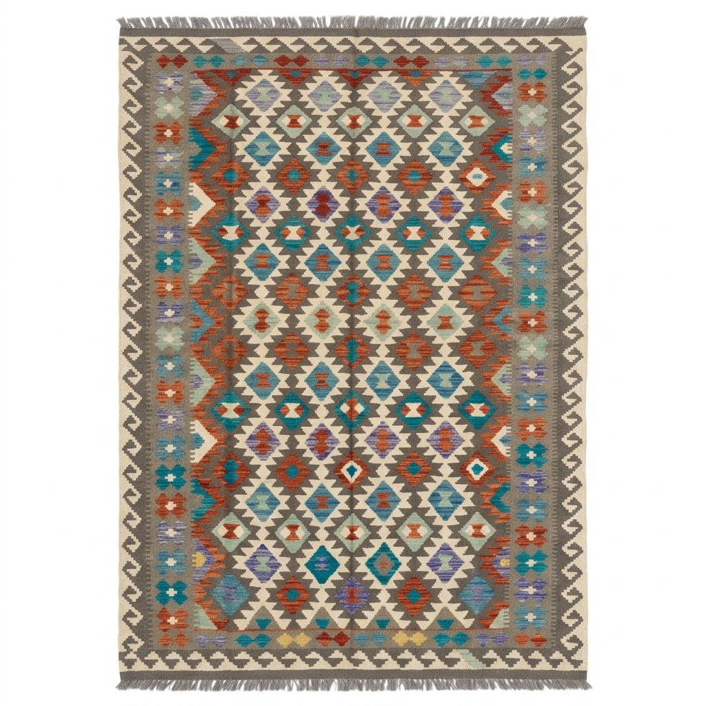 Handmade Afghan Chobi Kilim Rug 306 CM x  204 CM  SS # 154