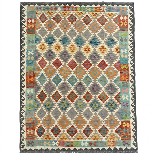 Handmade Afghan Chobi Kilim Rug 282 CM x  201 CM SS # 155