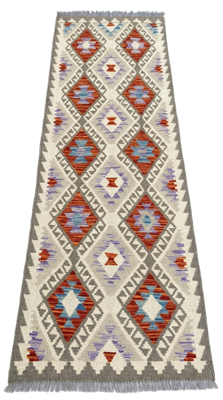 Handmade Afghan Chobi Kilim Hallway Runner Rug 207 CM x 78 CM  SS # 158
