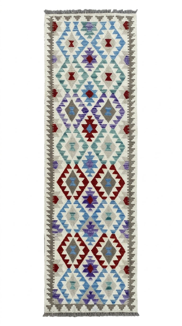 Handmade Afghan Chobi Kilim Hallway Runner Rug 200 CM x 80 CM  SS # 159