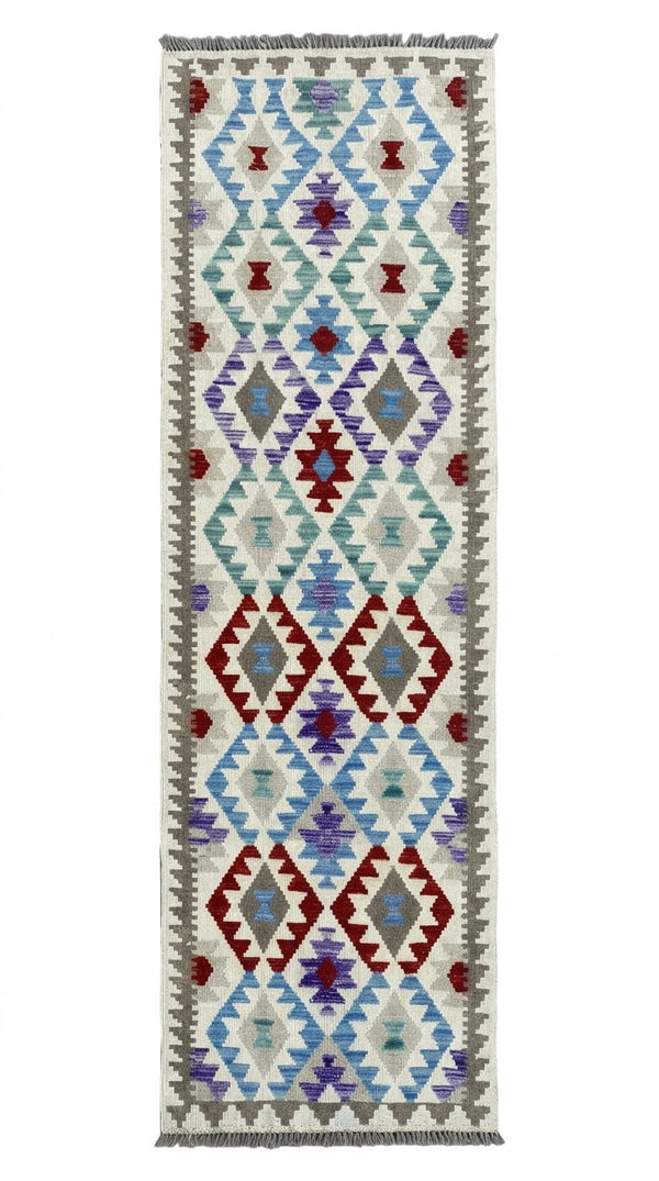 Handmade Afghan Chobi Kilim Hallway Runner Rug 200 CM x 80 CM  SS # 159