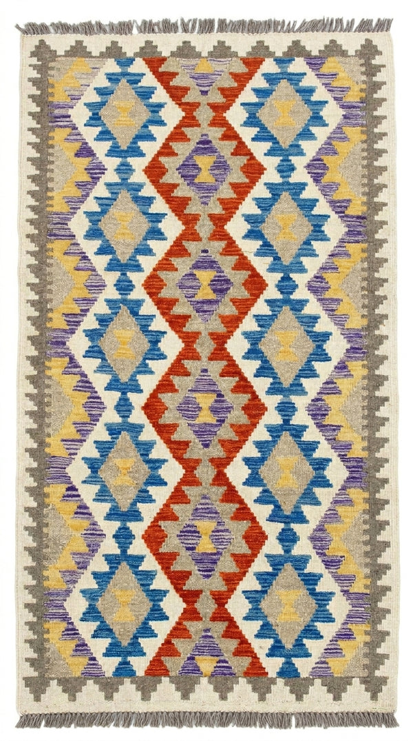 Handmade Afghan Chobi Kilim Hallway Runner Rug 198 CM x 81 CM SS # 166