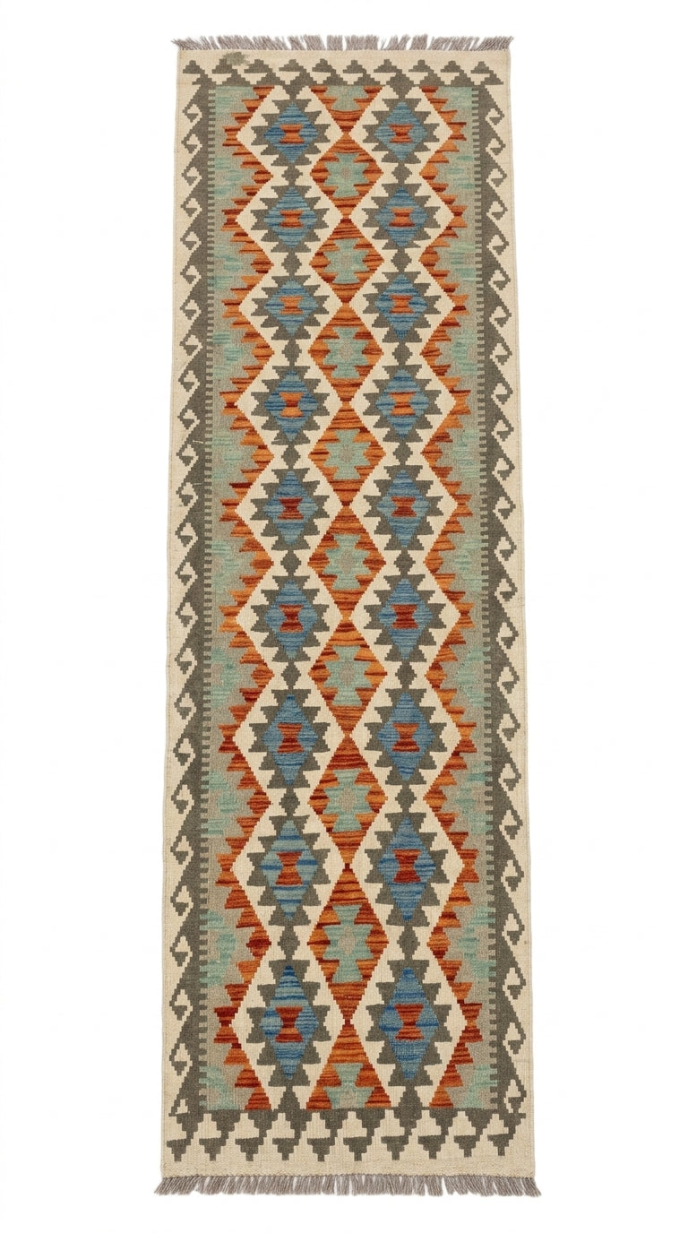 Handmade Afghan Chobi Kilim Hallway Runner Rug 295 CM x 82 CM  SS # 171