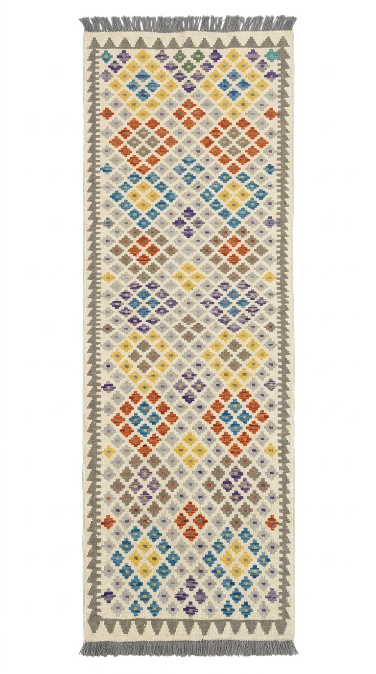 Handmade Afghan Chobi Kilim Hallway Runner Rug 288 CM x 87 CM SS # 173