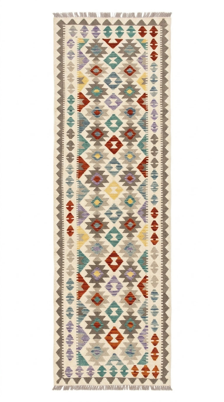 Handmade Afghan Chobi Kilim Hallway Runner Rug 292 CM x 80 CM SS # 175