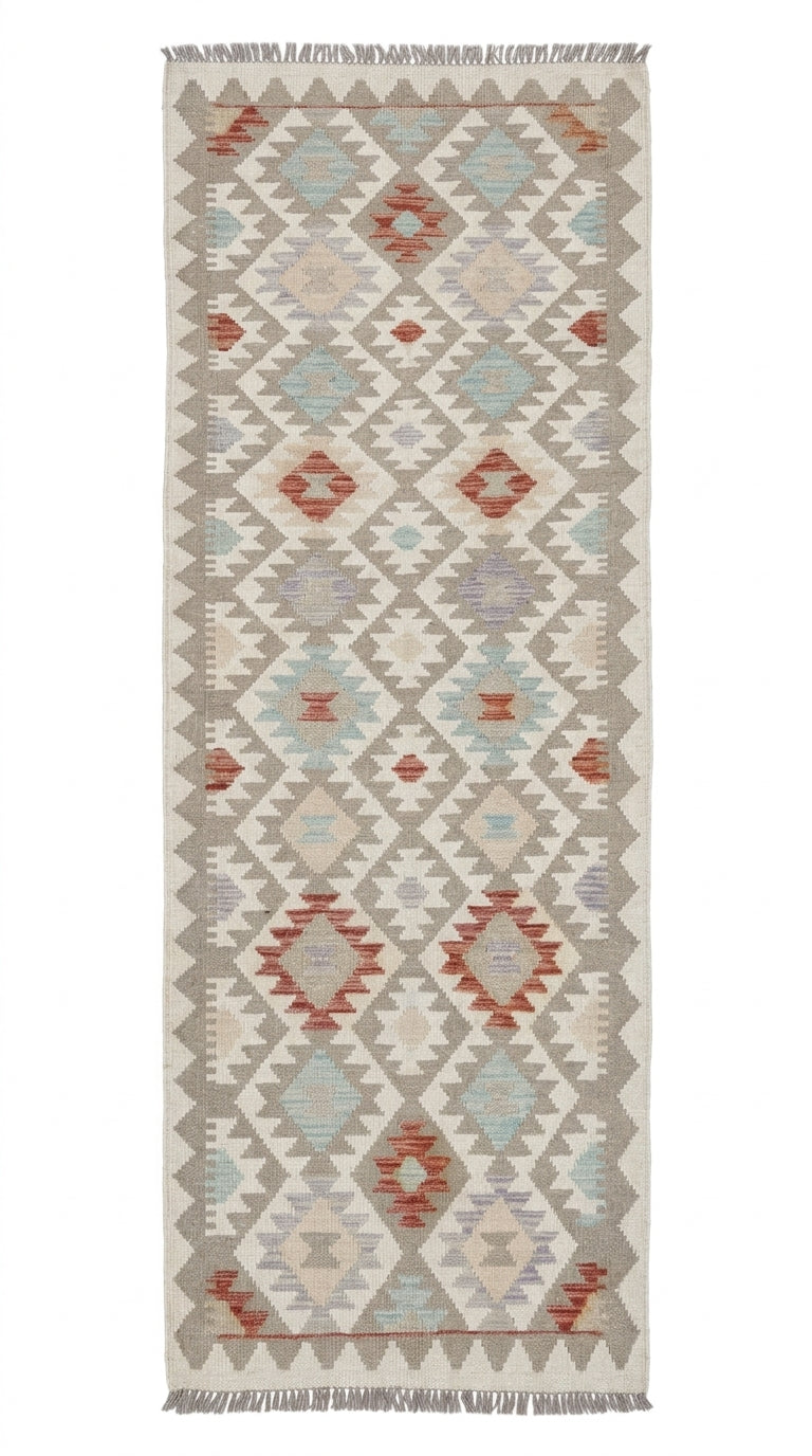 Handmade Afghan Chobi Kilim Hallway Runner Rug 304 CM x 83 CM SS # 178