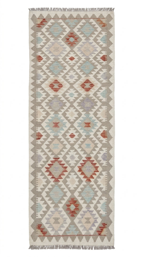 Handmade Afghan Chobi Kilim Hallway Runner Rug 304 CM x 83 CM SS # 178