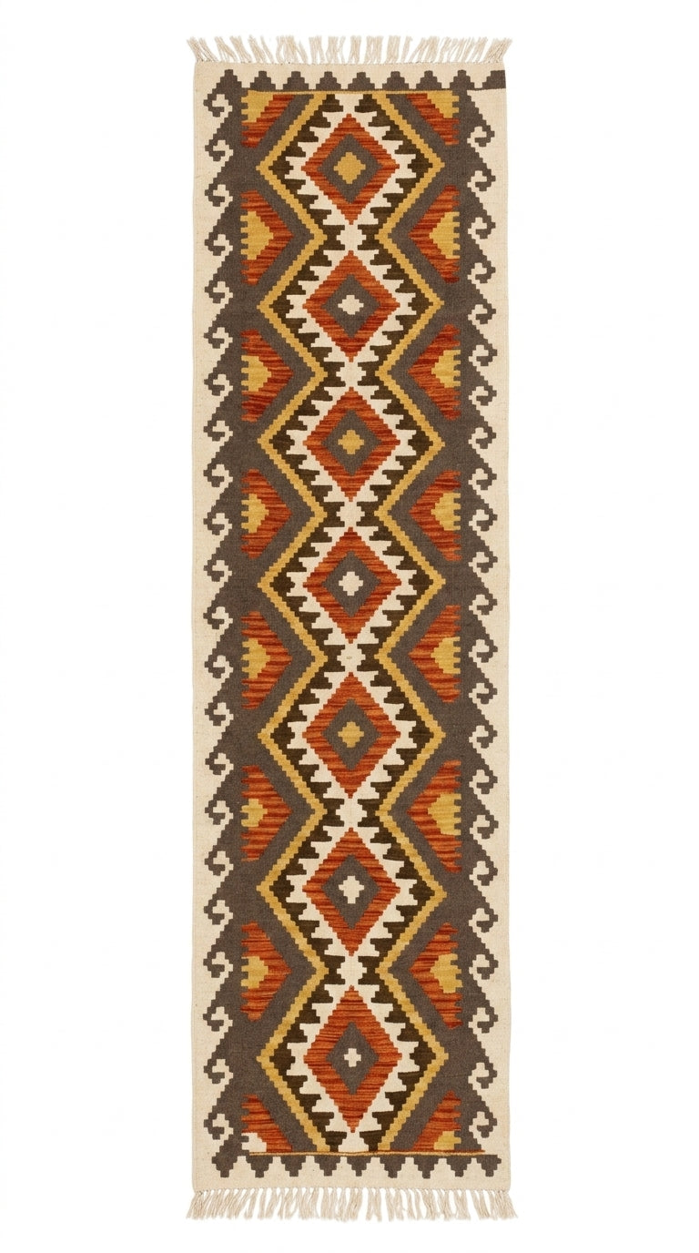 Handmade Afghan Chobi Kilim Hallway Runner Rug 291  CM x 83 CM  SS # 179