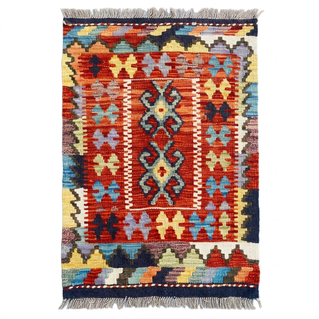 Handmade Afghan Chobi Kilim Rug 85 CM x 60 CM  SS # 22