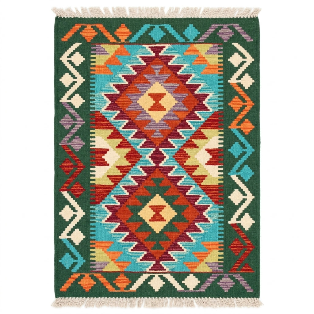Handmade Afghan Chobi Kilim Rug 90 CM x 60 CM  SS # 24