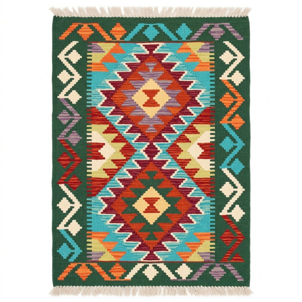 Handmade Afghan Chobi Kilim Rug 90 CM x 60 CM  SS # 24