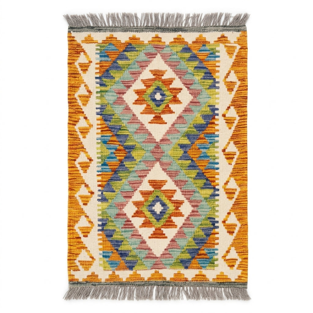 Handmade Afghan Chobi Kilim Rug 90 CM x 60 CM  SS # 25
