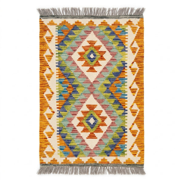 Handmade Afghan Chobi Kilim Rug 90 CM x 60 CM  SS # 25
