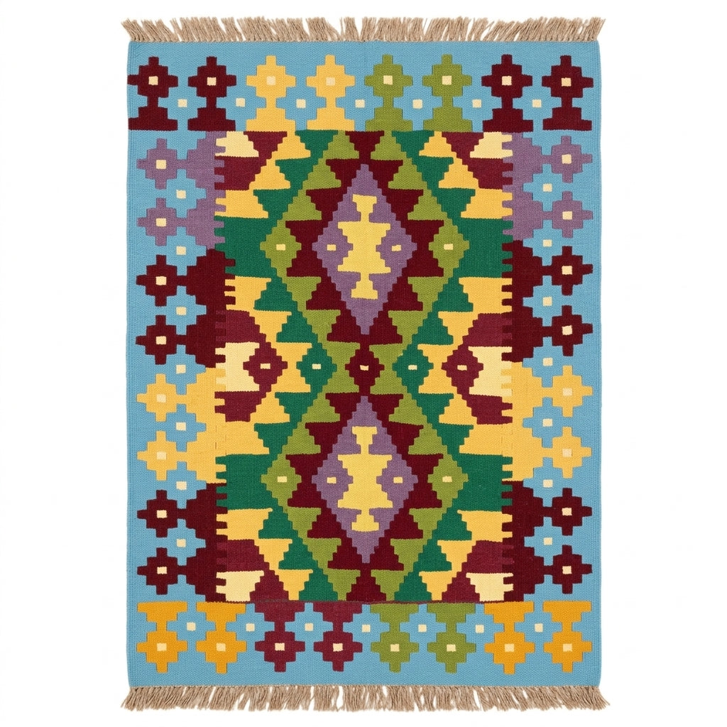 Handmade Afghan Chobi Kilim Rug 90 CM x 60 CM SS # 26