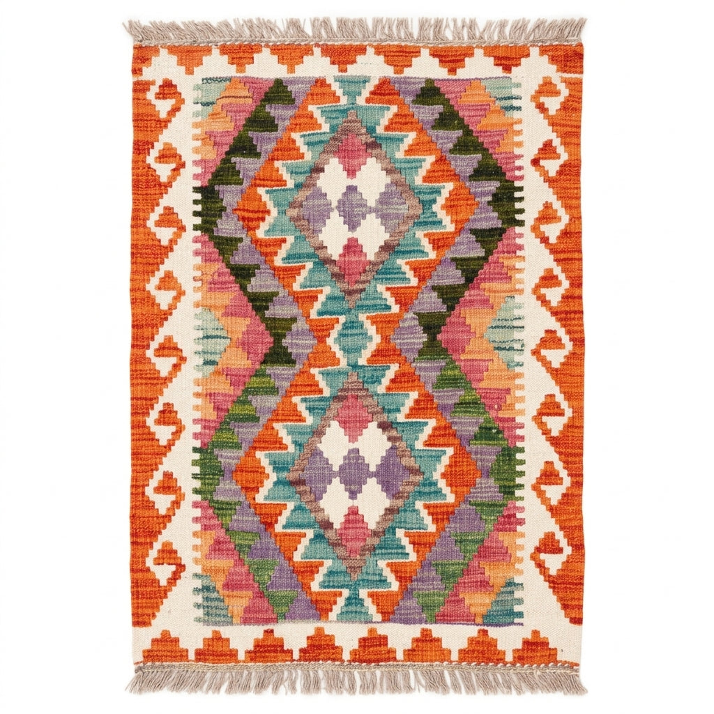 Handmade Afghan Chobi Kilim Rug 90 CM x 60 CM  SS # 28