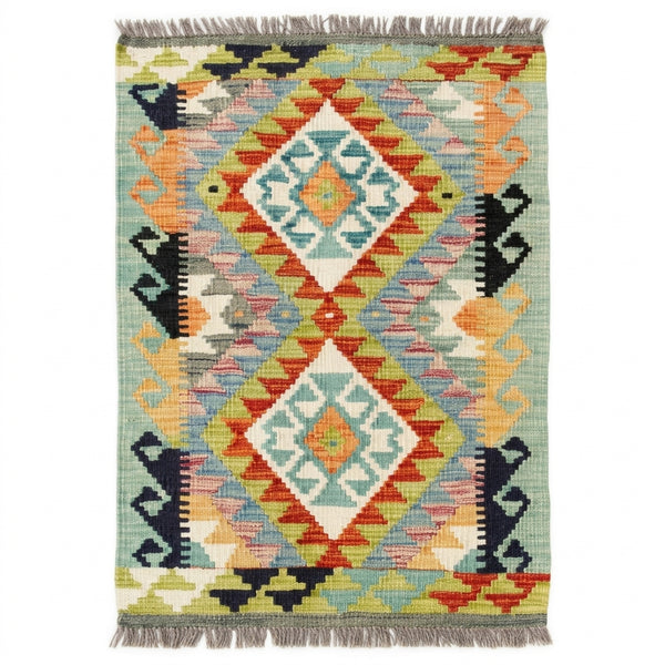 Handmade Afghan Chobi Kilim Rug 96 CM x 59 CM  SS # 37