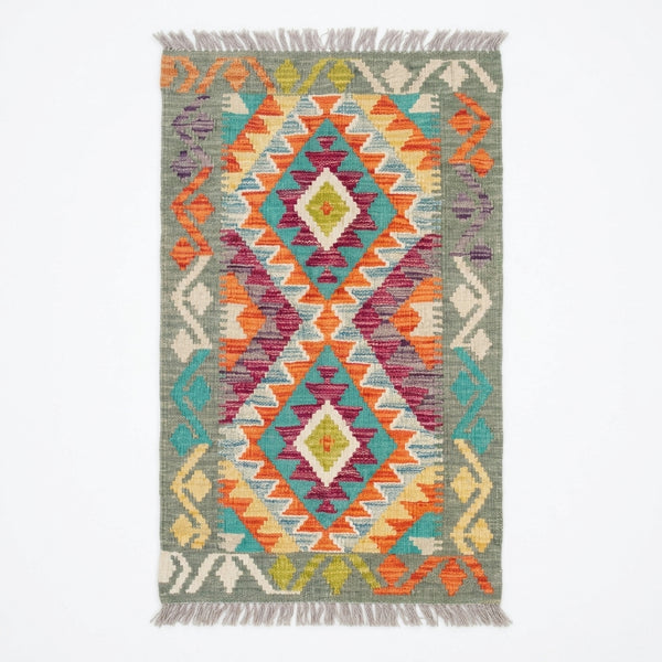 Handmade Afghan Chobi Kilim Rug 94 CM x 58 CM  SS # 38
