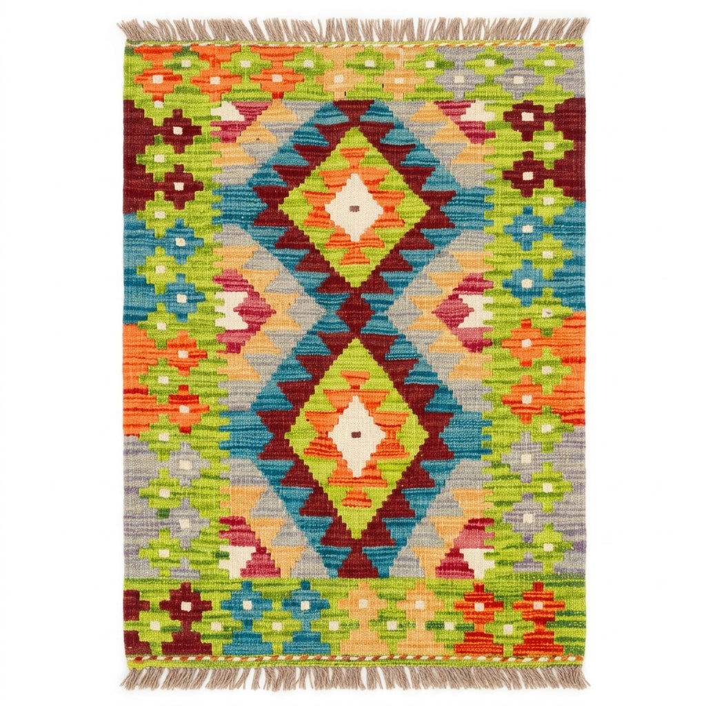 Handmade Afghan Chobi Kilim Rug 90 CM x 58 CM  SS # 39
