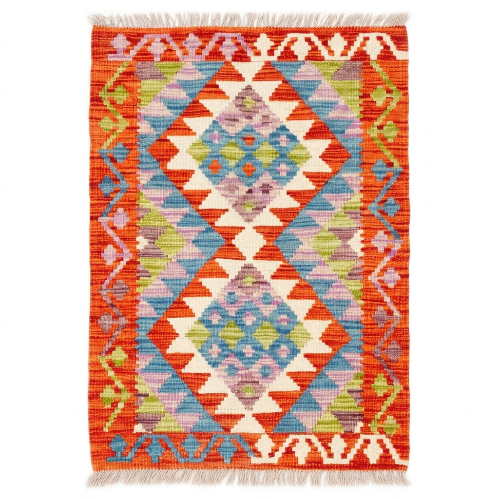 Handmade Afghan Chobi Kilim Rug 100 CM x 59 CM  SS # 42